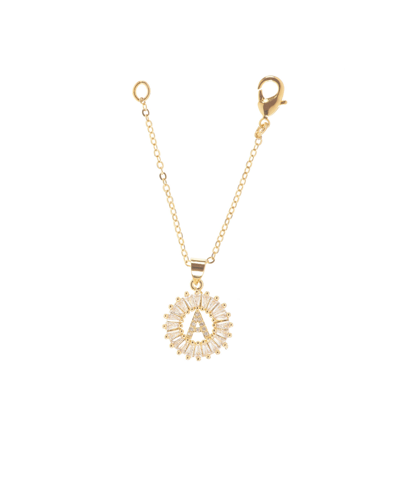 Initial Baguette Diamond Medallion 2-in-1 Watch Charm & Necklace
