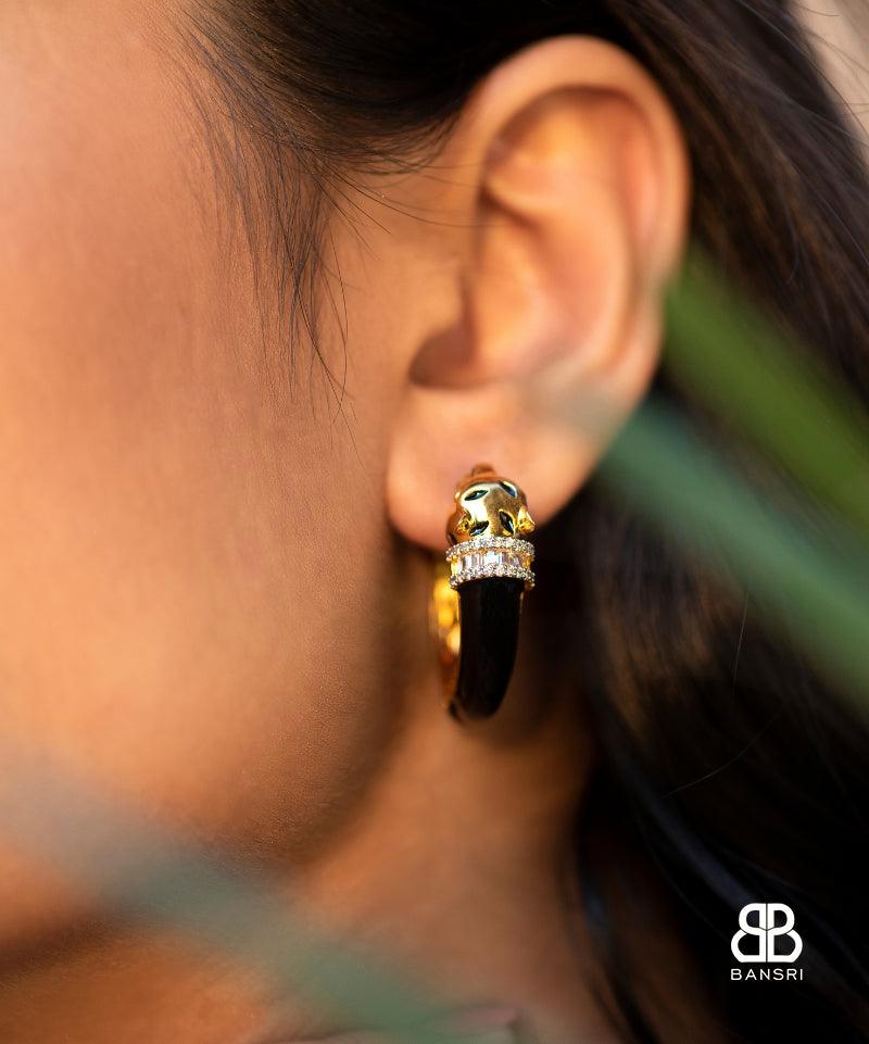 Gold Panthera Head Necklace, Cuff, Earrings & Ring