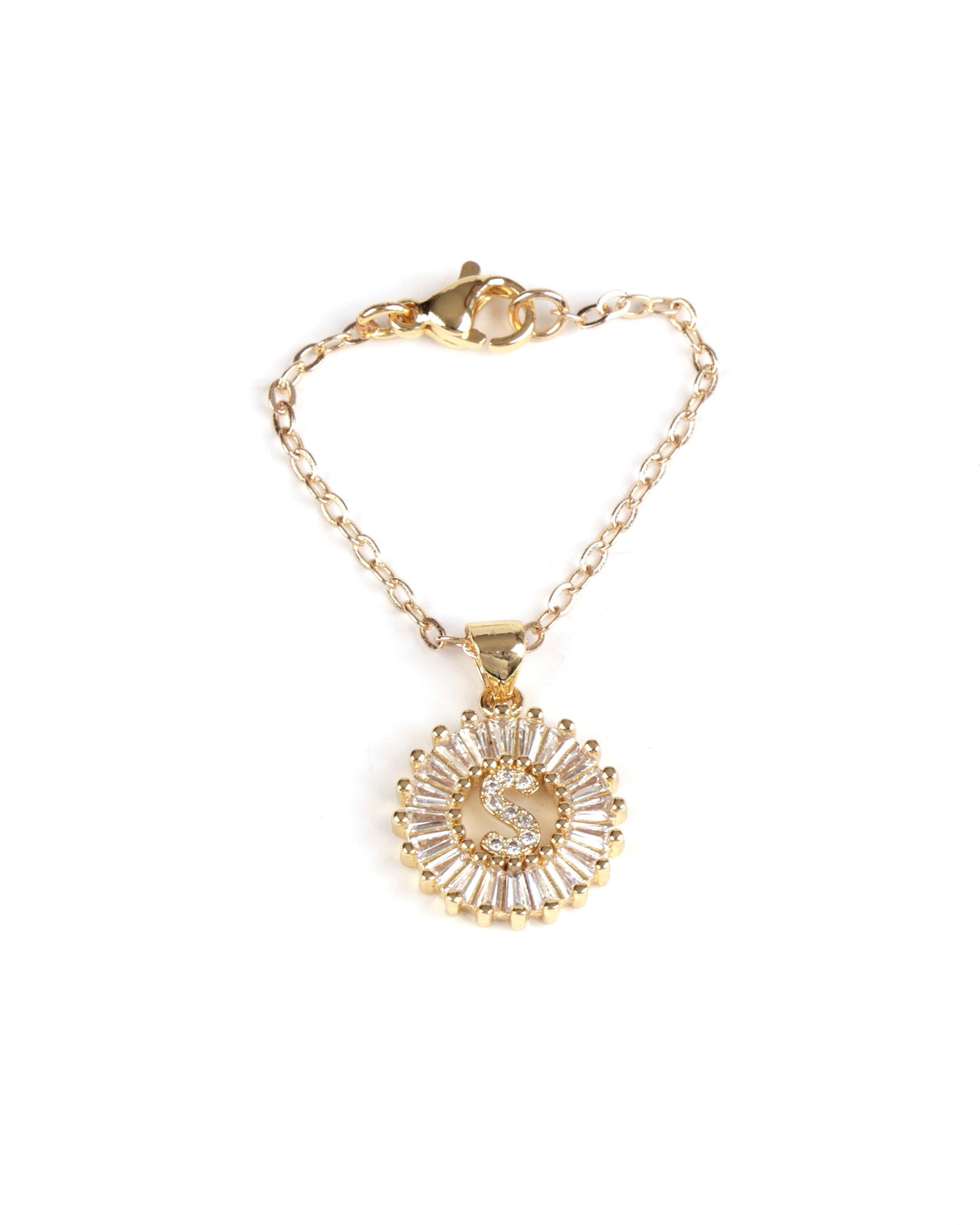 Initial Baguette Diamond Medallion 2-in-1 Watch Charm & Necklace