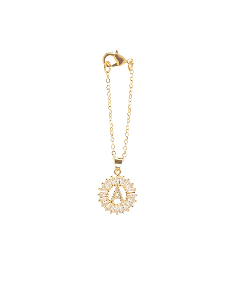 Initial Baguette Diamond Medallion 2-in-1 Watch Charm & Necklace