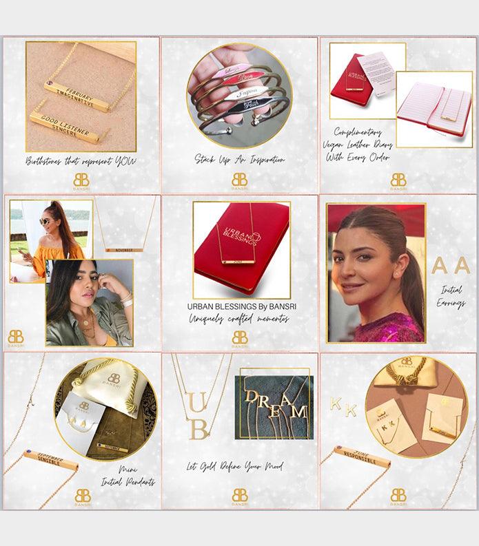 Gold-Plated Engraved Birthmonth Bar Necklace