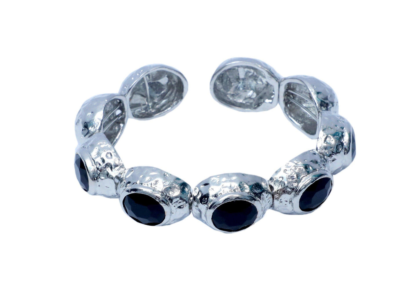 Bedazzle Flexi Bangle Bracelet - Silver