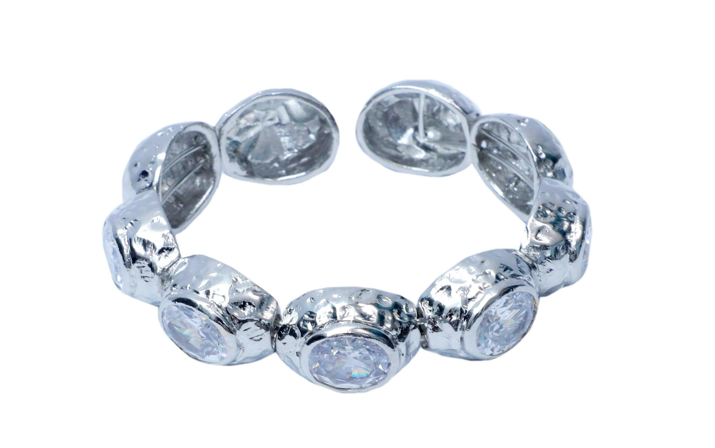 Bedazzle Flexi Bangle Bracelet - Silver