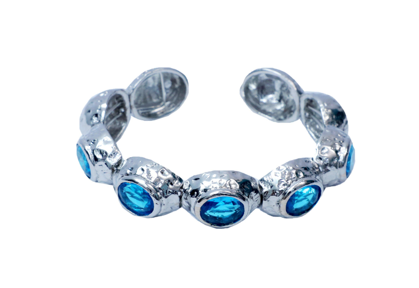Bedazzle Flexi Bangle Bracelet - Silver
