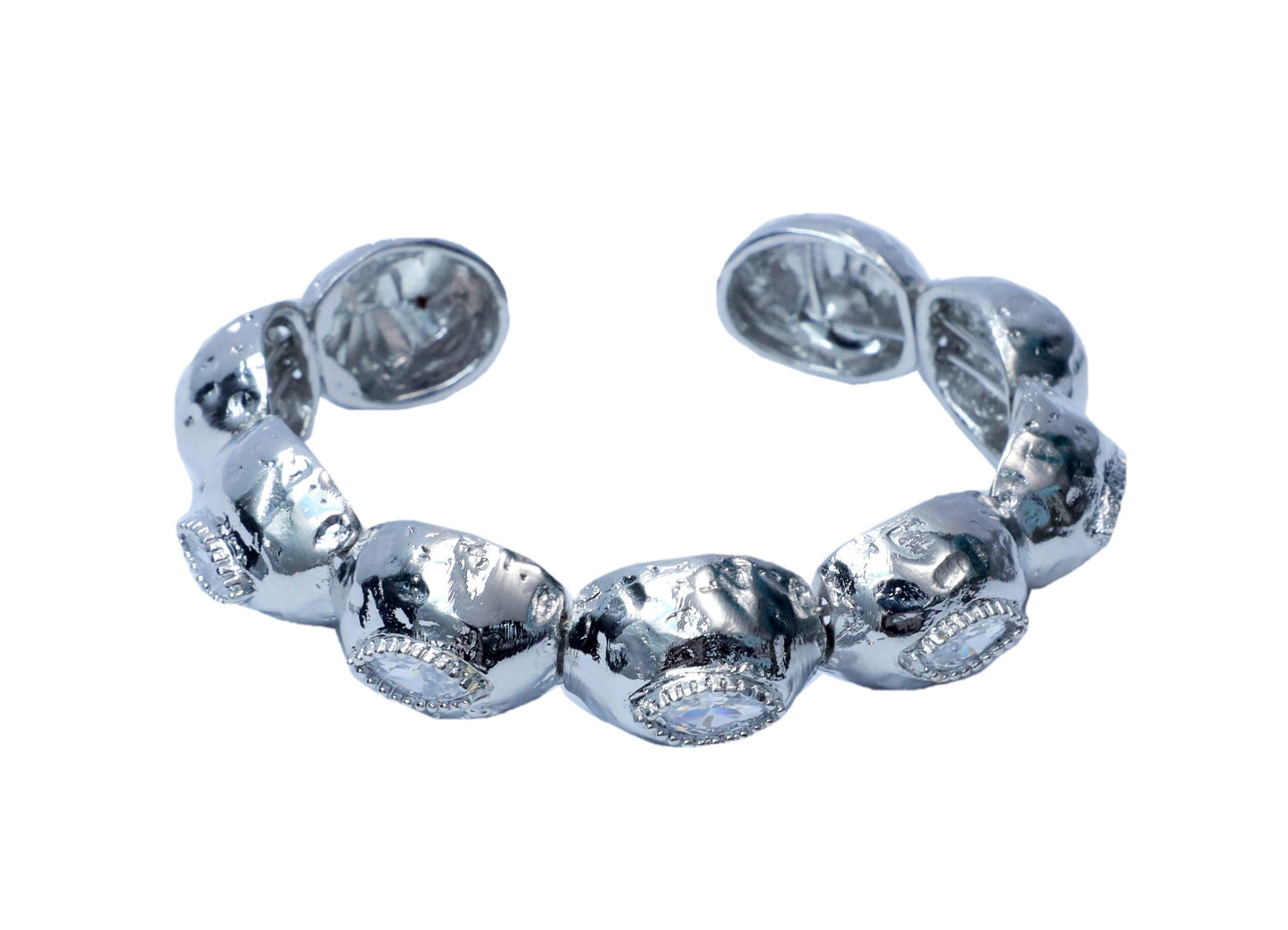 Bedazzle Flexi Bangle Bracelet - Silver