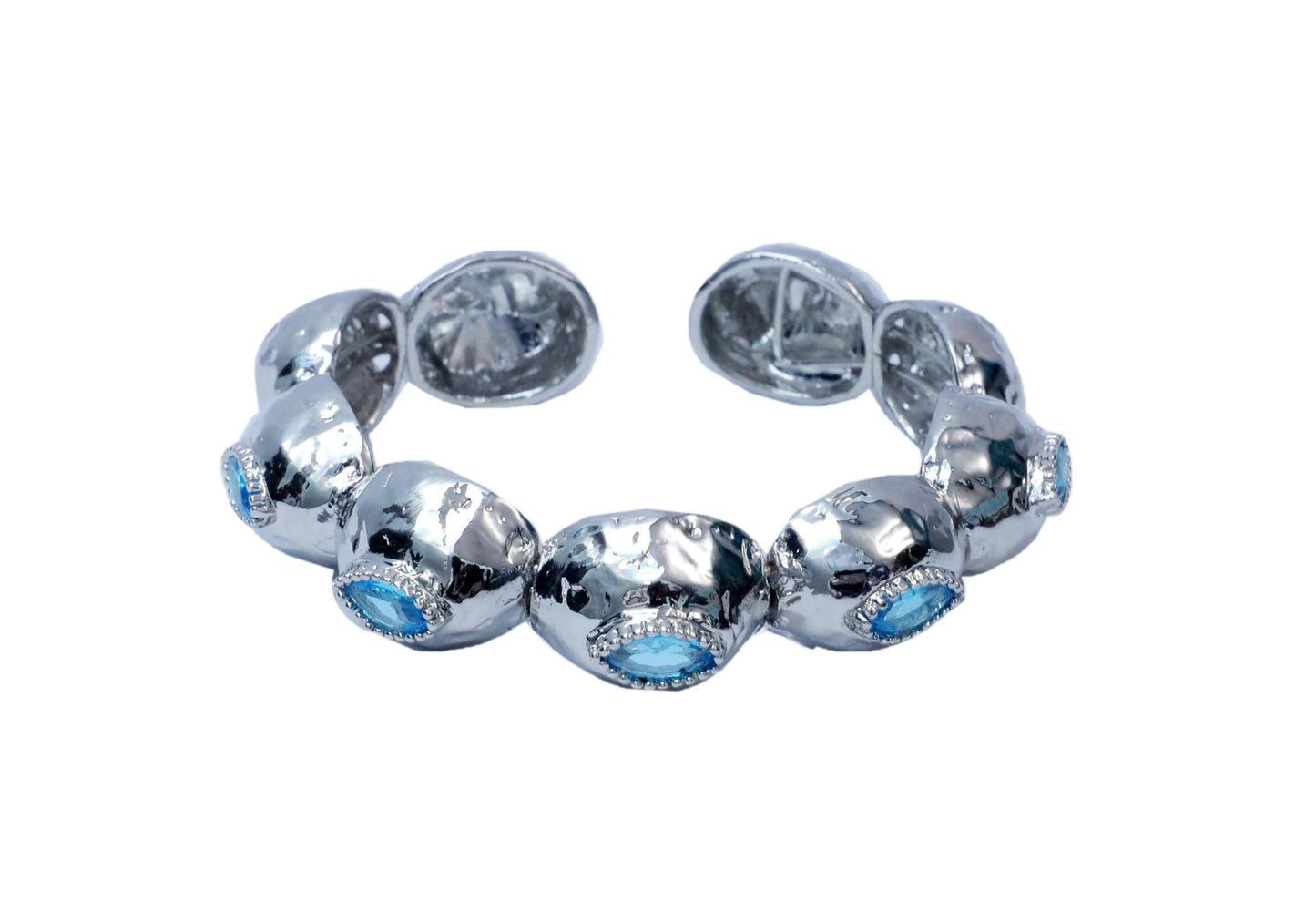 Bedazzle Flexi Bangle Bracelet - Silver