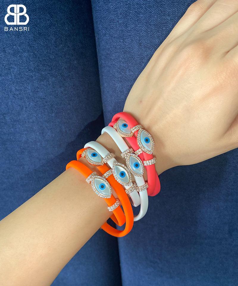 Double Evil Eye Wrap Bracelet & Choker Necklace