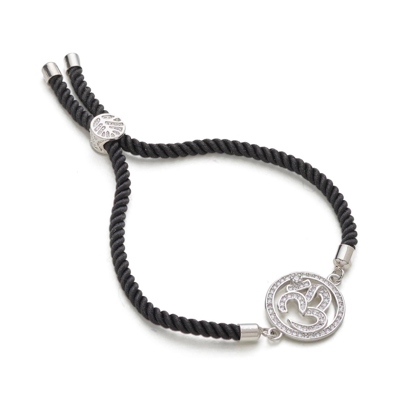 Om Adjustable Cord Bracelet