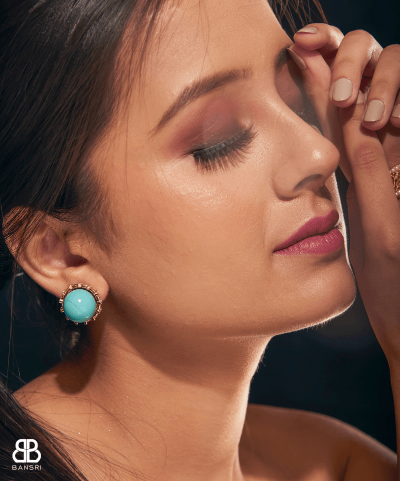 Grecian Goddess Pearl Ball Stud Earrings