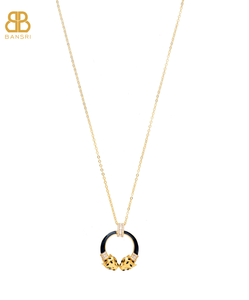 Gold Panthera Head Necklace, Cuff, Earrings & Ring