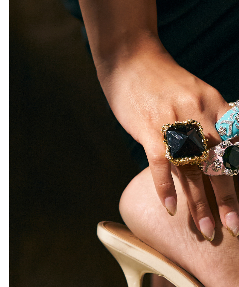 Chrysalis Nur Amythest Cocktail Ring