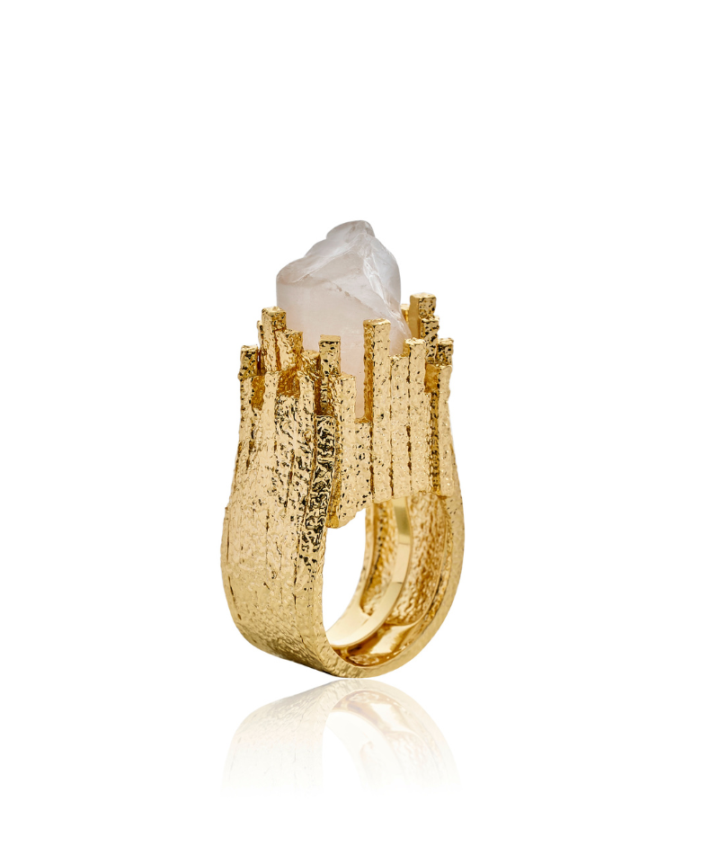 Burj Medusa Crystal Goddess Cocktail Ring