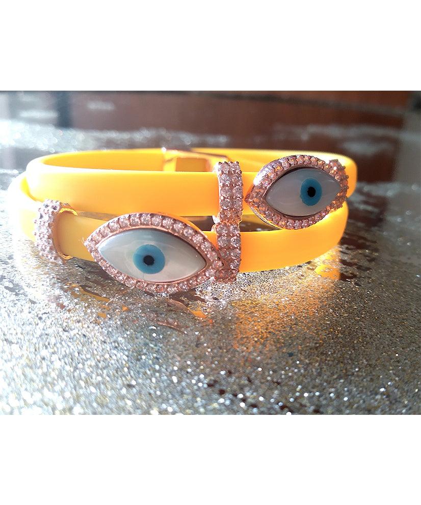 Double Evil Eye Wrap Bracelet & Choker Necklace