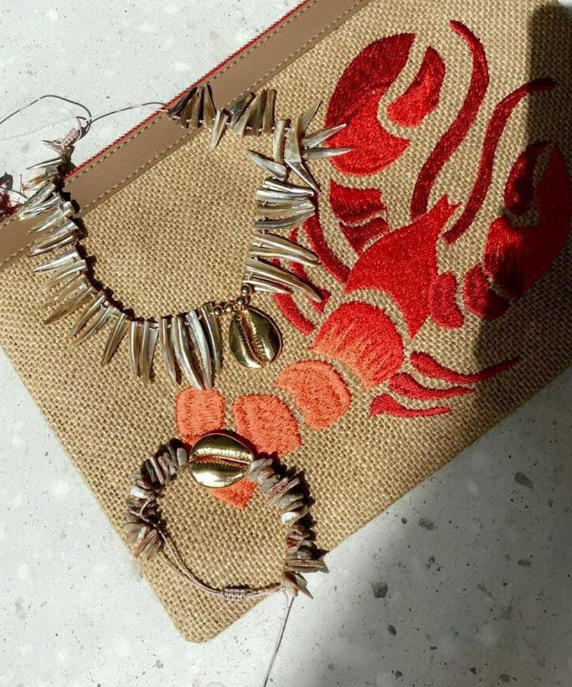 Shades of Sand Shell Necklace & Bracelet