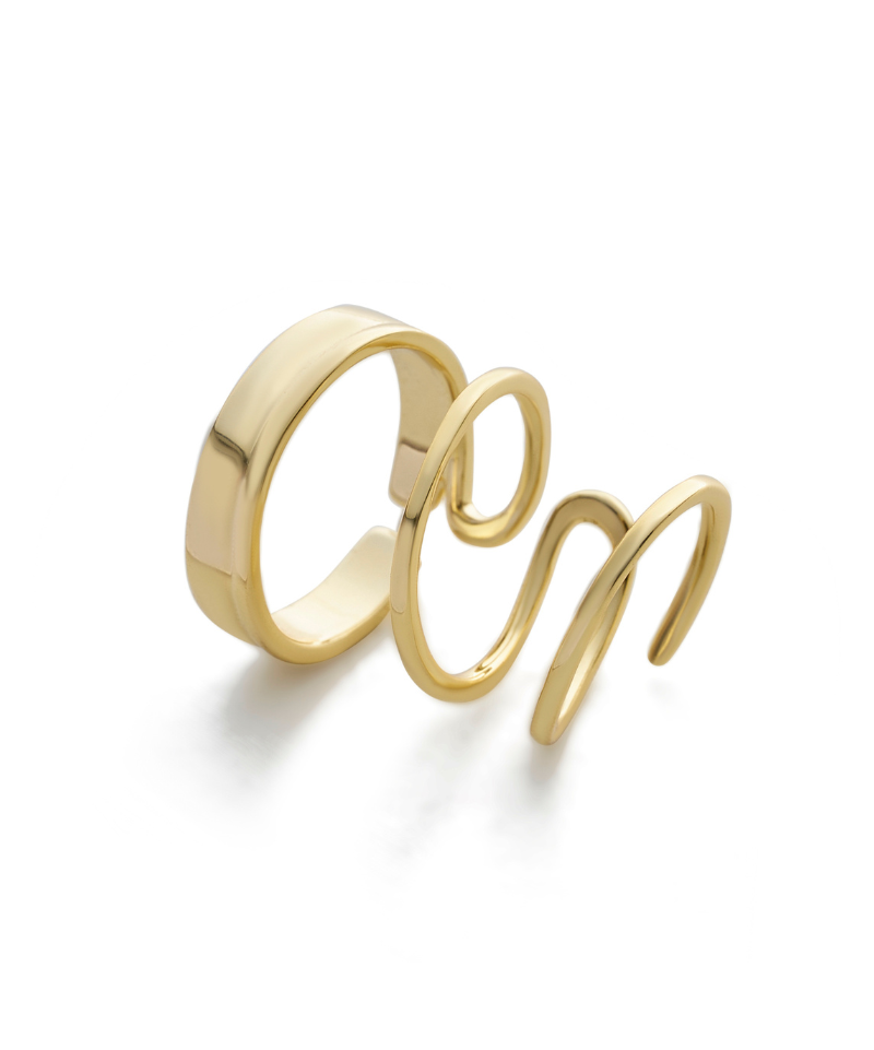 Farrah Gold 5 Finger Ring Set