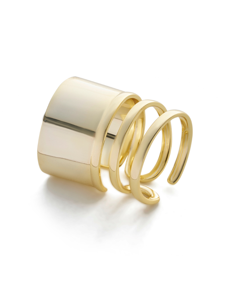 Farrah Gold 5 Finger Ring Set