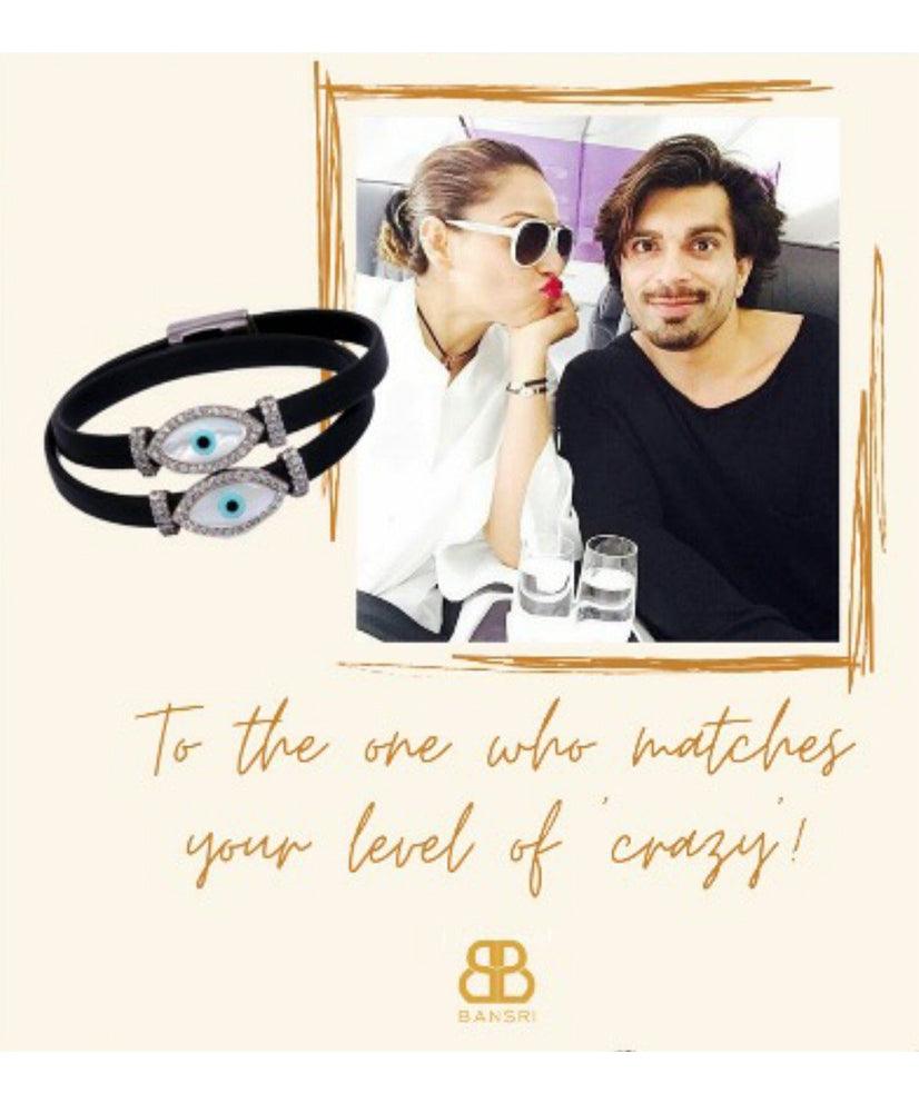 Double Evil Eye Wrap Bracelet & Choker Necklace