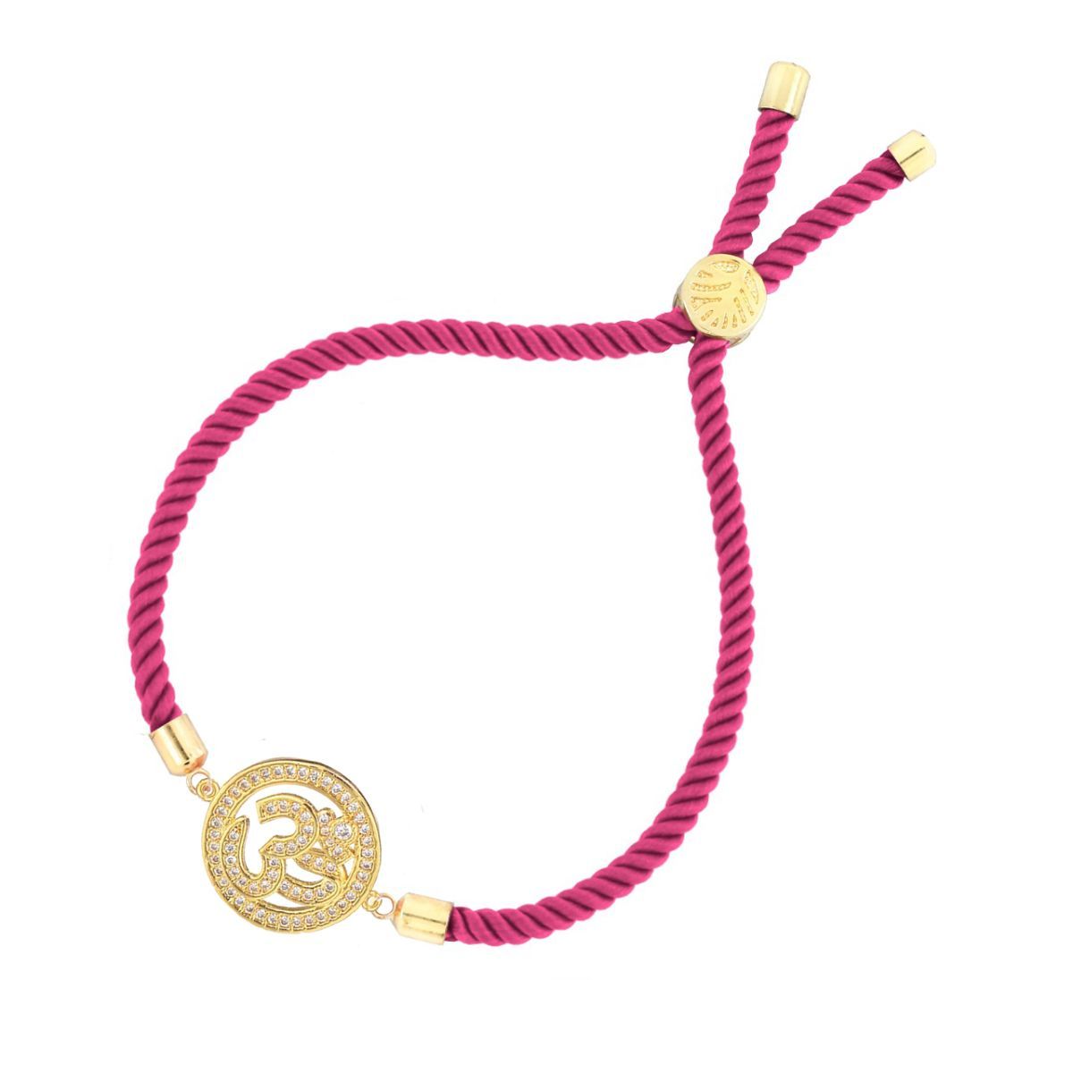 Om Adjustable Cord Bracelet