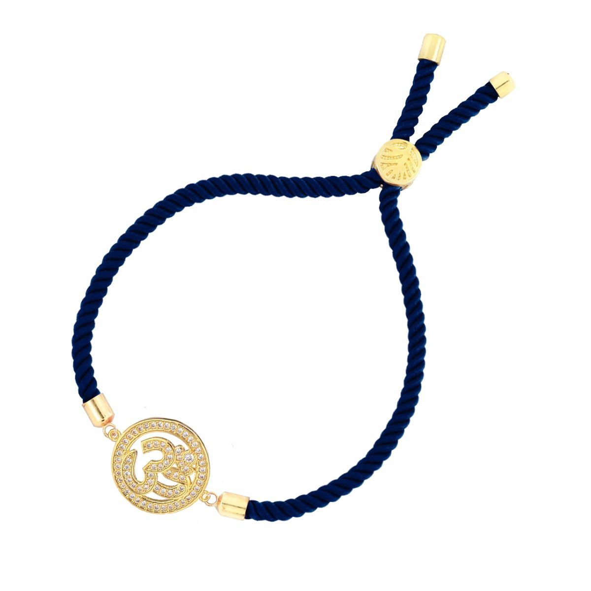 Om Adjustable Cord Bracelet