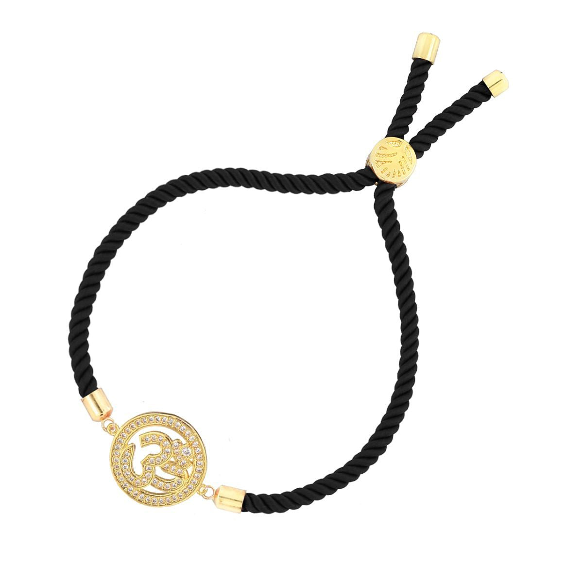 Om Adjustable Cord Bracelet