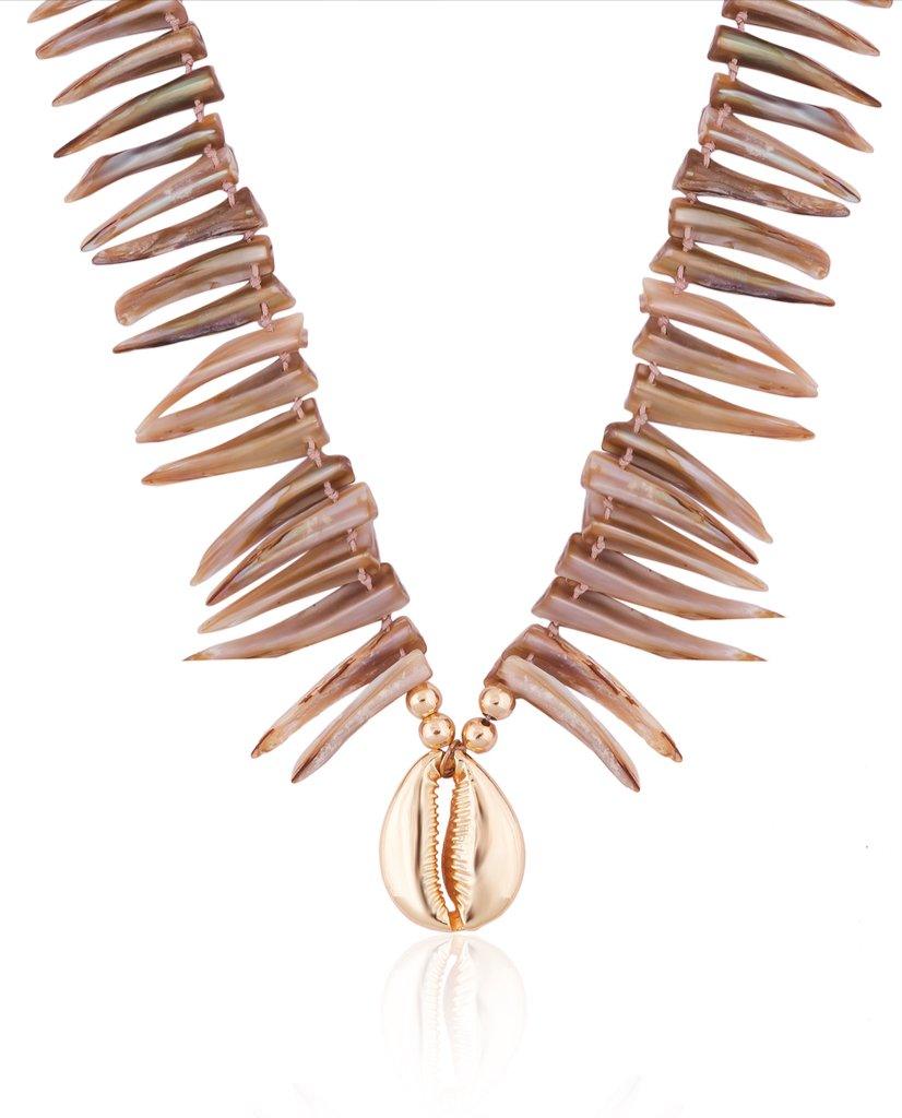 Shades of Sand Shell Necklace & Bracelet