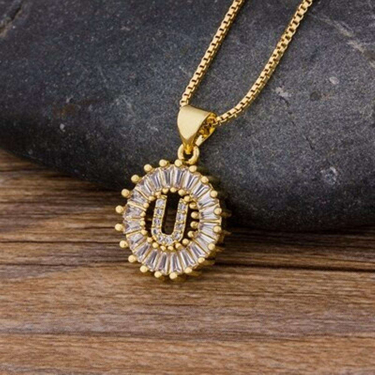 Initial Baguette Diamond Medallion 2-in-1 Watch Charm & Necklace