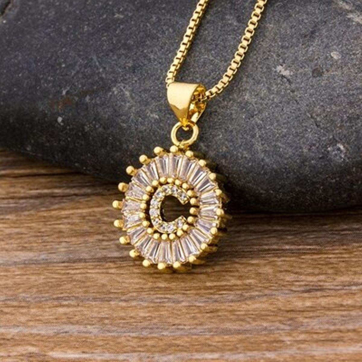 Initial Baguette Diamond Medallion 2-in-1 Watch Charm & Necklace