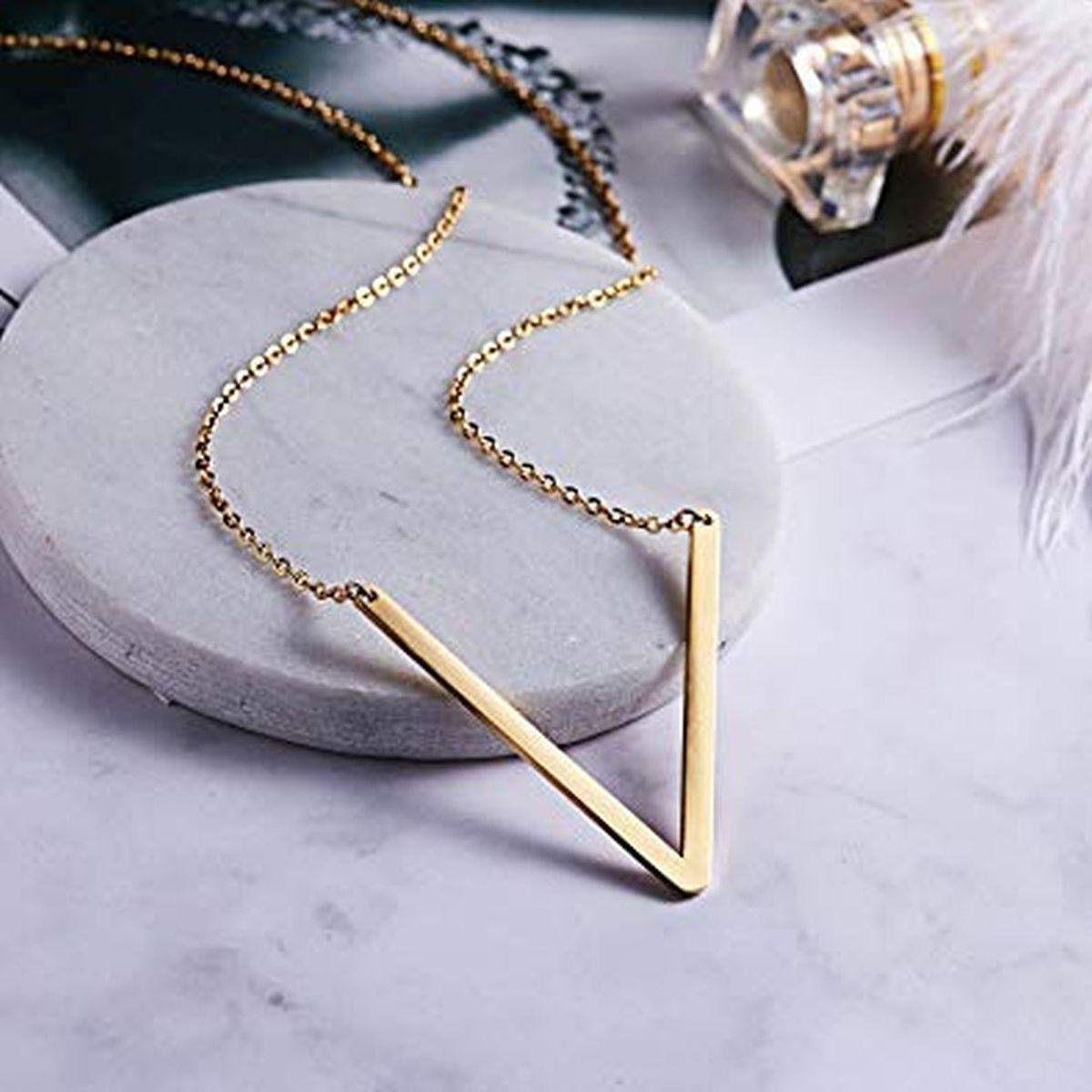 Sideway Big Initial 18k Gold Plated A-Z Pendant Necklace