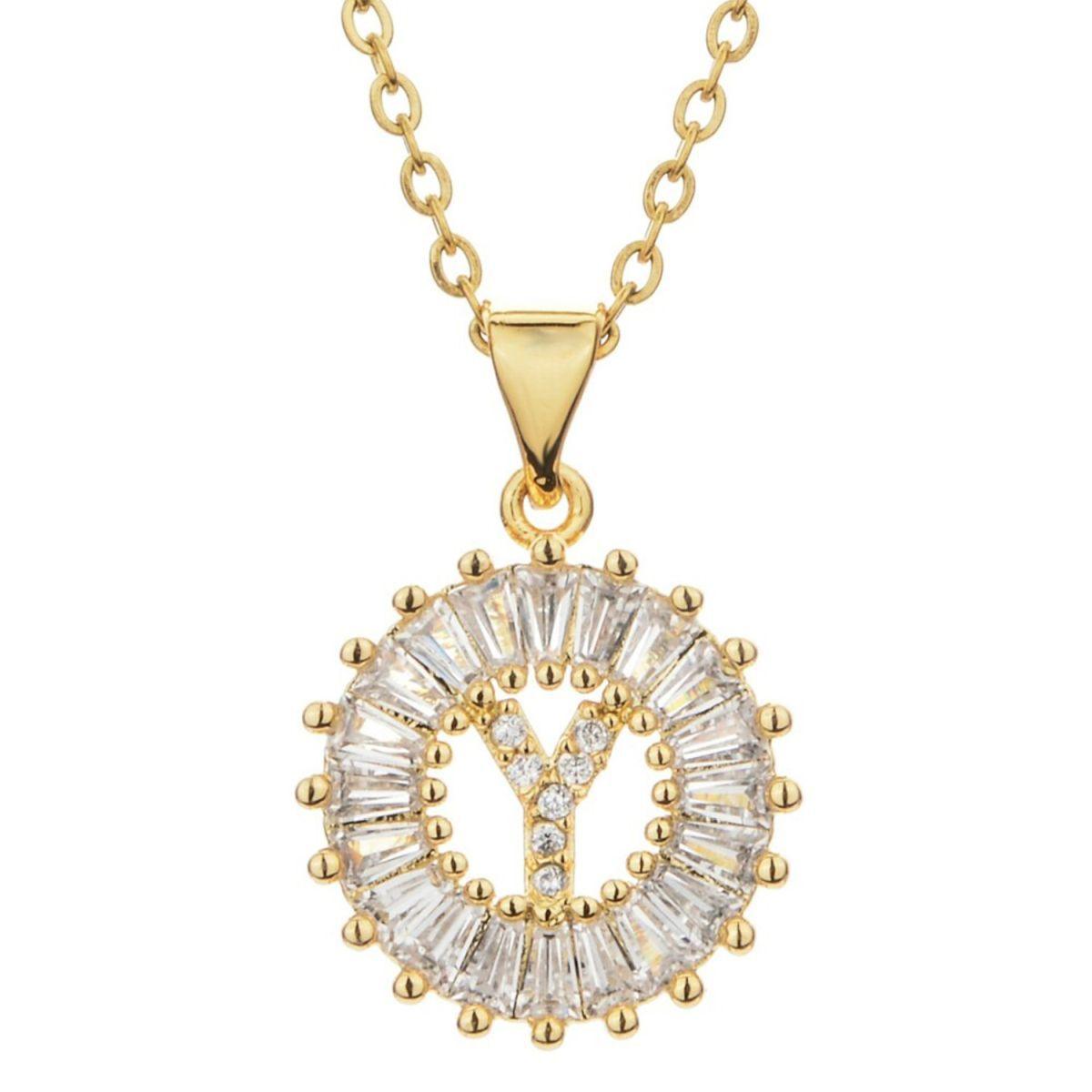 Initial Baguette Diamond Medallion 2-in-1 Watch Charm & Necklace