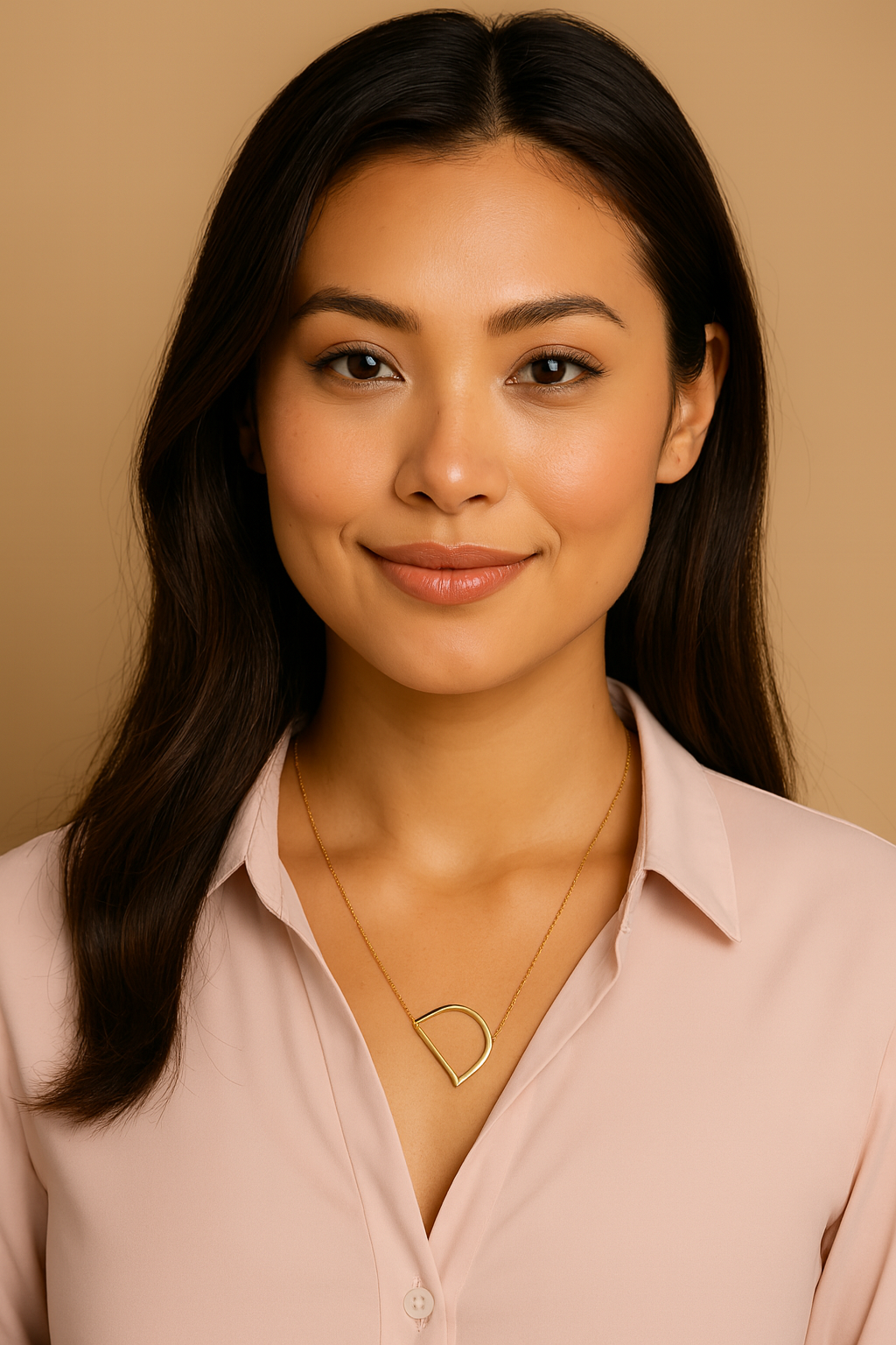 Sideway Big Initial 18k Gold Plated A-Z Pendant Necklace