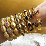 Bedazzle Flexi Bangle Bracelet - Gold