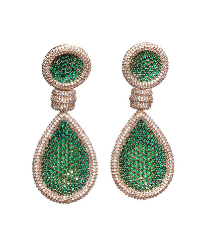 Kelly Crystal Encrusted Tear Drop Earrings