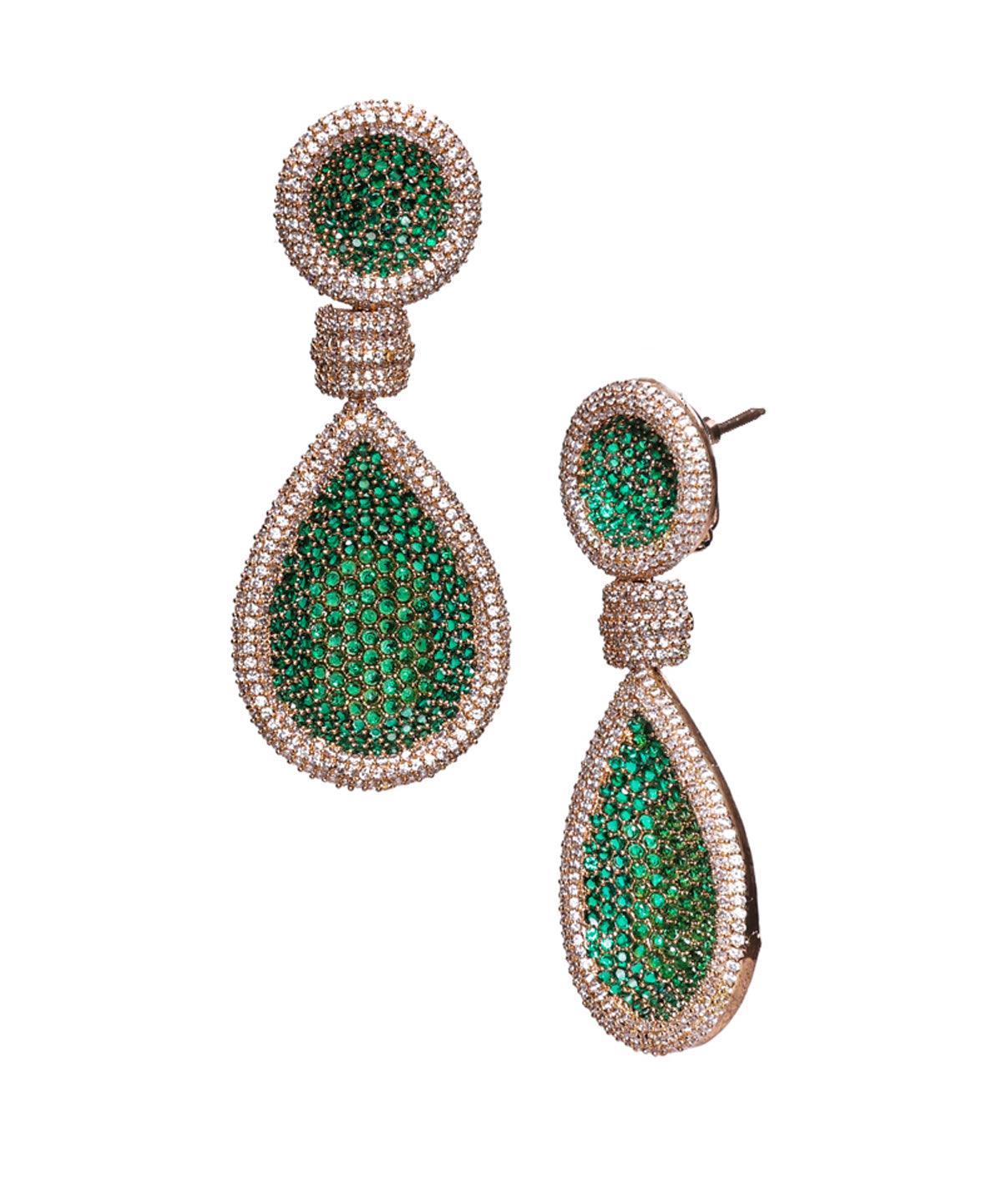 Kelly Crystal Encrusted Tear Drop Earrings