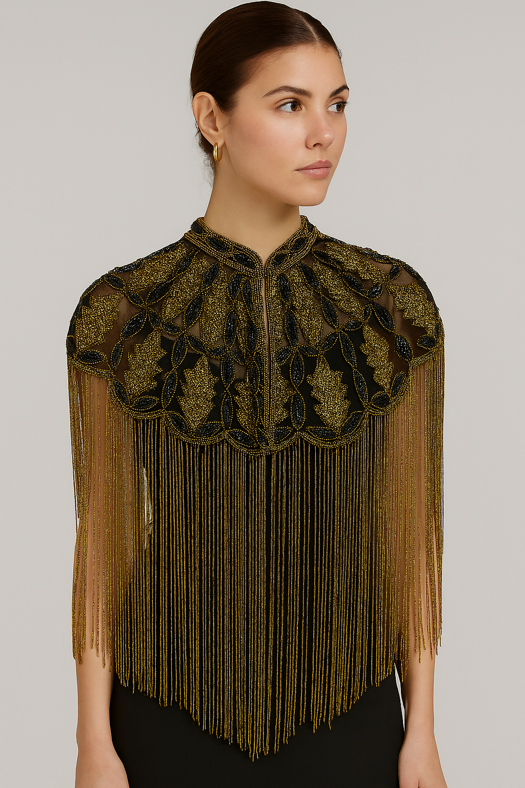 Sierra Bejeweled Tassel Cape