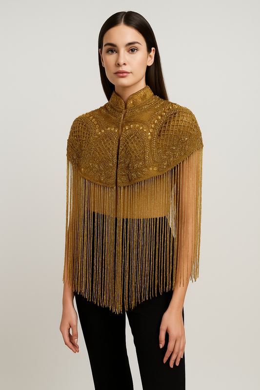 Bling Goddess Bejeweled Tassel Cape