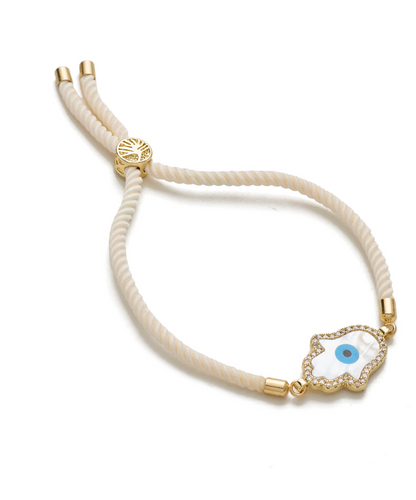 Hamsa Adjustable Cord Bracelet