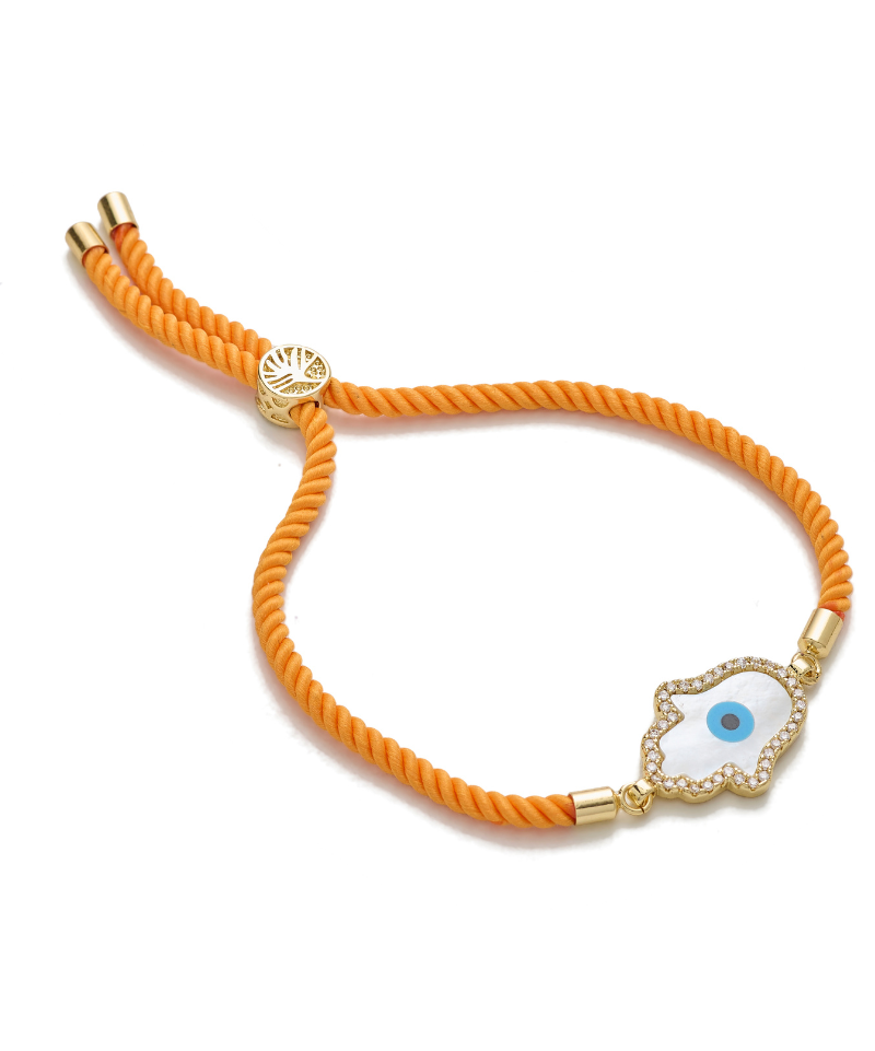 Hamsa Adjustable Cord Bracelet