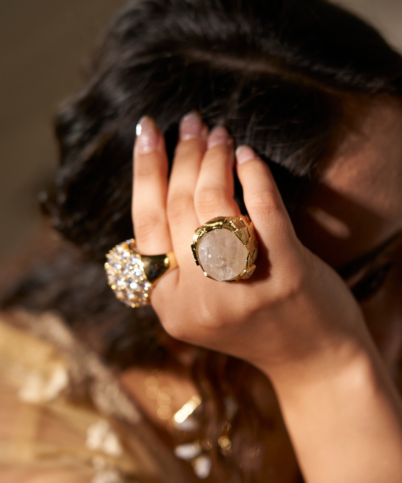 Jacqueline Crystal Quartz Cocktail Ring