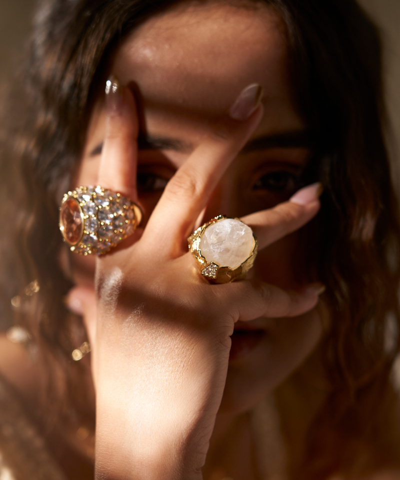 Jacqueline Crystal Quartz Cocktail Ring