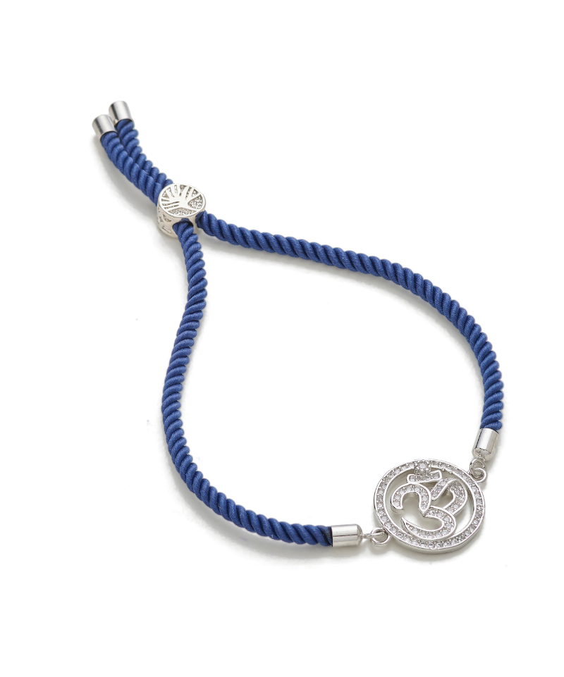 Om Adjustable Cord Bracelet