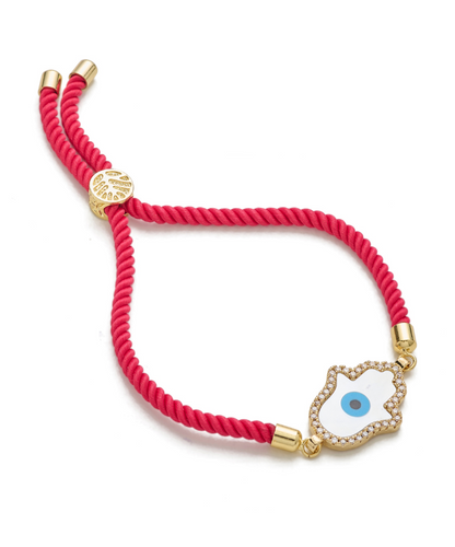 Hamsa Adjustable Cord Bracelet