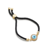 Evil Eye Disc Adjustable Cord Bracelet For Men