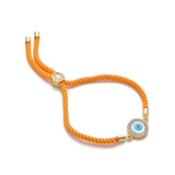 Evil Eye Disc Adjustable Cord Bracelet For Men