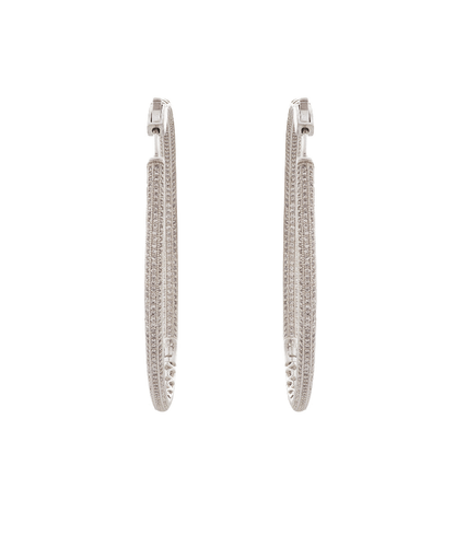 Diamond crystal encrusted Big Size Hoop Earrings