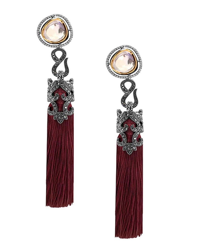 Vintage Vogue Tassel Duster Statement Earrings