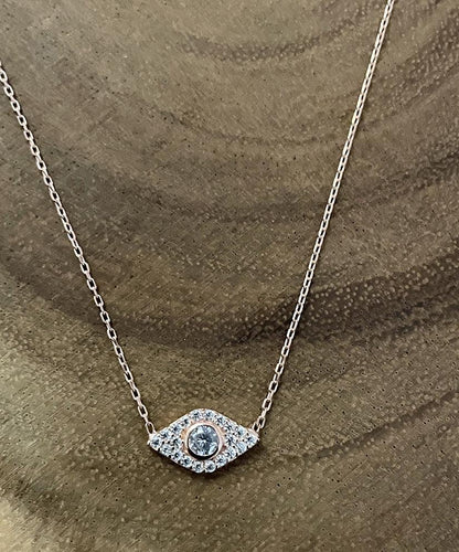 Mini Diamond Evil Eye Necklace