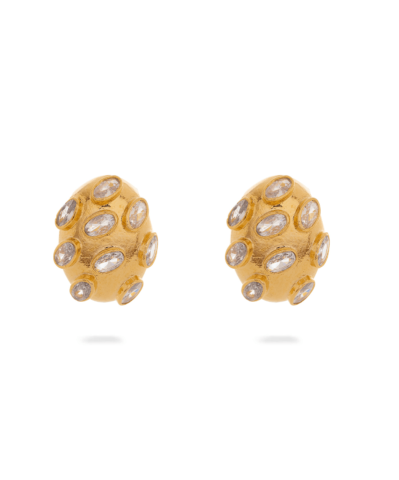 Polki Stone Stud Earring - Bansri Mehta Design