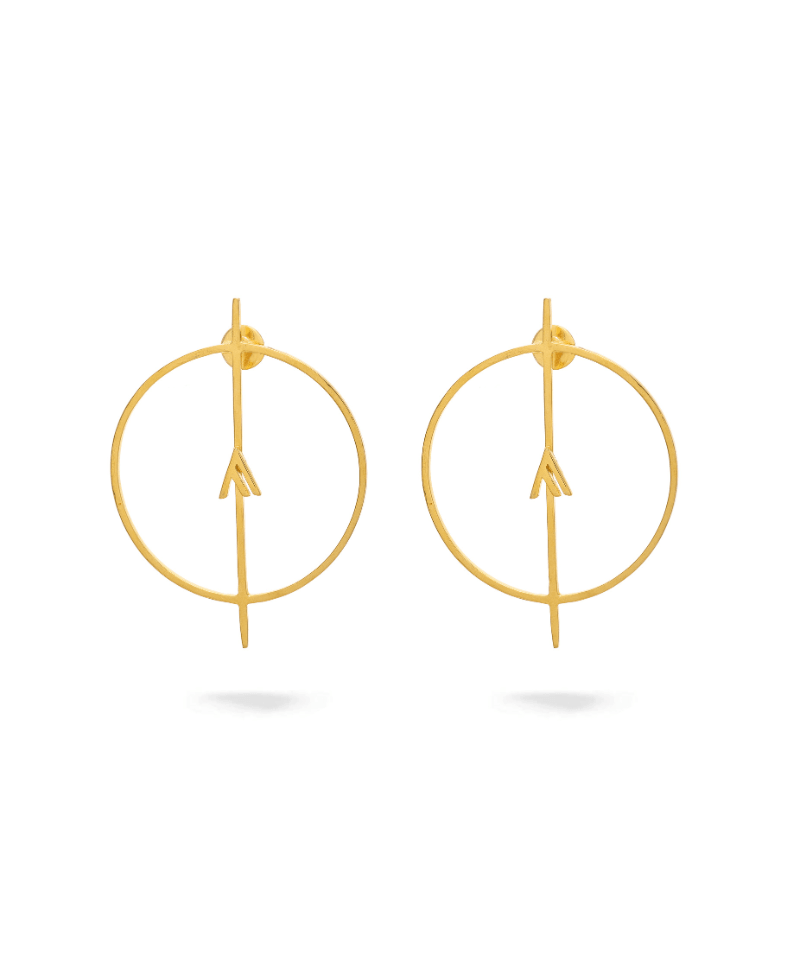 Personalized Name & Arrow Hoop Earrings