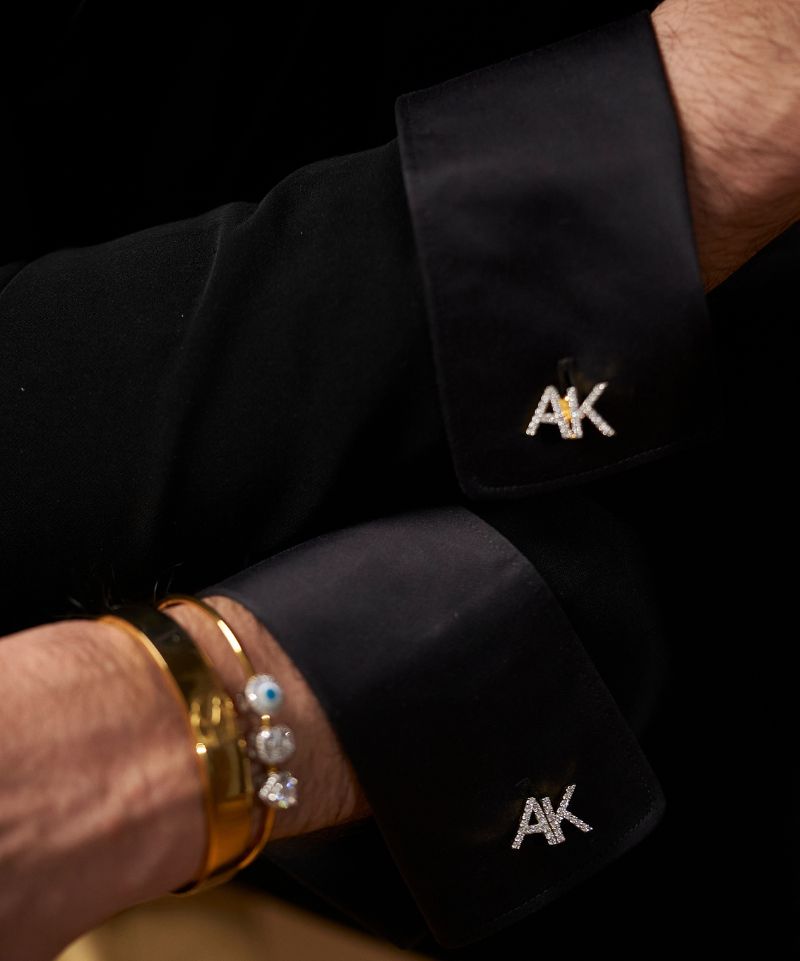 Swarovski Initial Cufflinks