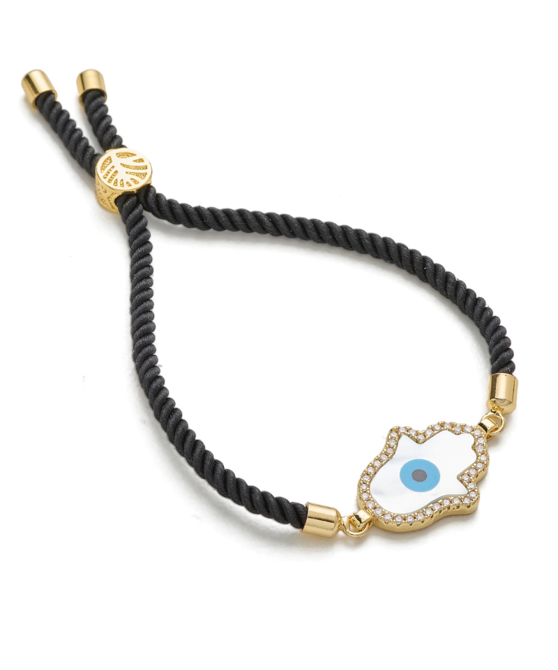 Hamsa Adjustable Cord Bracelet